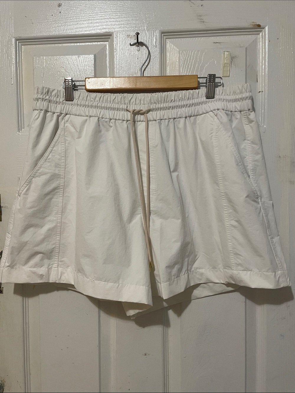 J. Crew White Drawstring Athletic Shorts